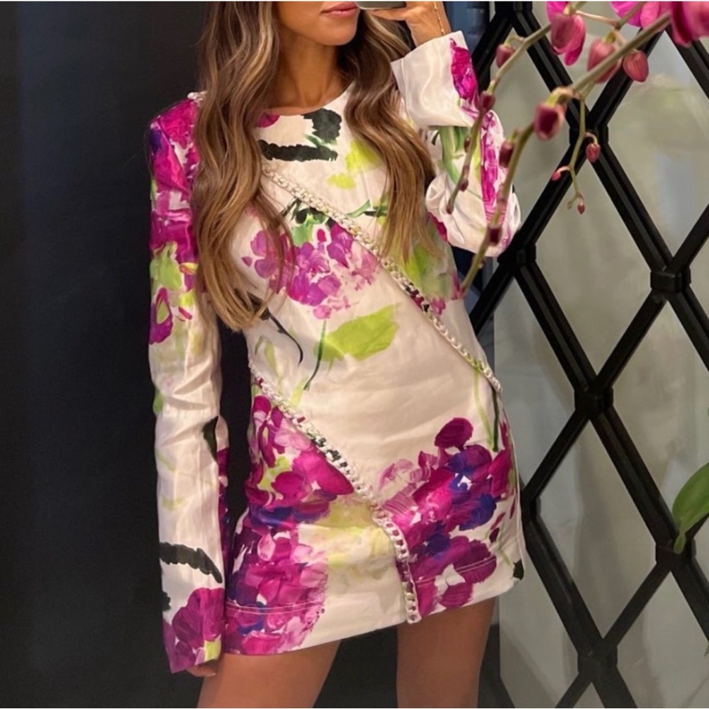 Aje. Arbour Whipstitch Mini Dress